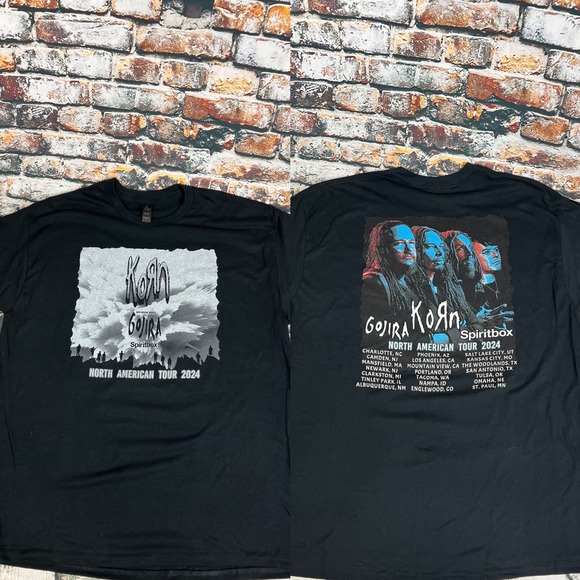 Gildan Other - Korn Gojira Spiritbox North American Tour 2024 Black Concert XL